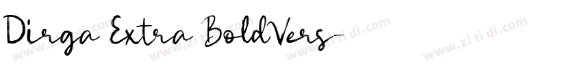 Dirga Extra BoldVers字体转换